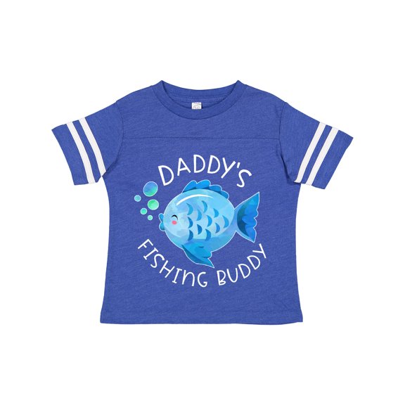 Inktastic Daddy's Fishing Buddy with Cute Blue Fish Boys or Girls Toddler T-Shirt