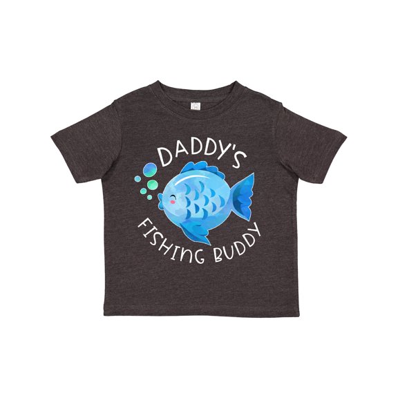 Inktastic Daddy's Fishing Buddy with Cute Blue Fish Boys or Girls Toddler T-Shirt