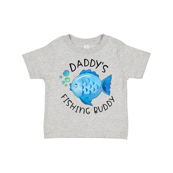 Inktastic Daddy's Fishing Buddy with Cute Blue Fish Boys or Girls Toddler T-Shirt