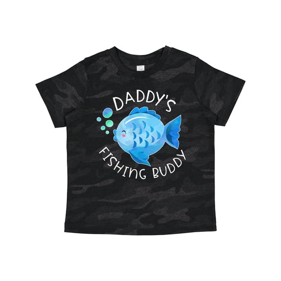 Inktastic Daddy's Fishing Buddy with Cute Blue Fish Boys or Girls Toddler T-Shirt