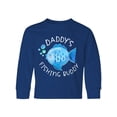 thumbnail image 1 of Inktastic Daddy's Fishing Buddy with Cute Blue Fish Long Sleeve Youth T-Shirt, 1 of 5