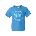thumbnail image 1 of Inktastic Daddy's Fishing Buddy with Cute Blue Fish Youth T-Shirt, 1 of 5