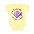 thumbnail image 1 of Inktastic Daddy's Fishing Buddy with Cute Purple Fish Boys or Girls Baby Bodysuit, 1 of 5