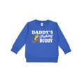 thumbnail image 1 of Inktastic Daddy's Fishing Buddy with White Text Toddler Sweatshirt, 1 of 4
