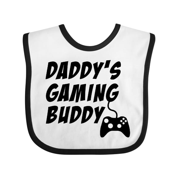 Inktastic Daddy's Gaming Buddy with Controller Boys or Girls Baby Bib