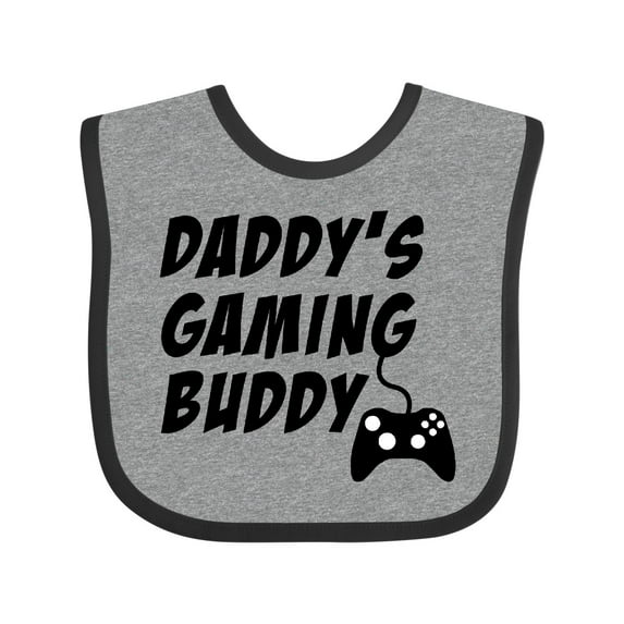 Inktastic Daddy's Gaming Buddy with Controller Boys or Girls Baby Bib