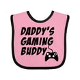 thumbnail image 1 of Inktastic Daddy's Gaming Buddy with Controller Boys or Girls Baby Bib, 1 of 4