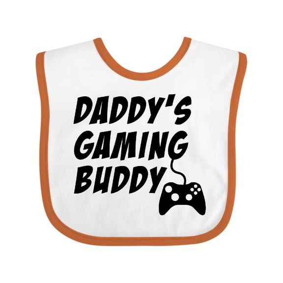 Inktastic Daddy's Gaming Buddy with Controller Boys or Girls Baby Bib