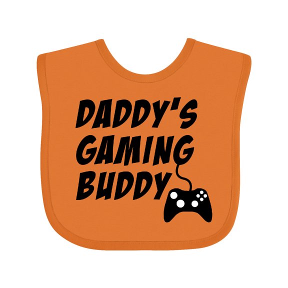 Inktastic Daddy's Gaming Buddy with Controller Boys or Girls Baby Bib