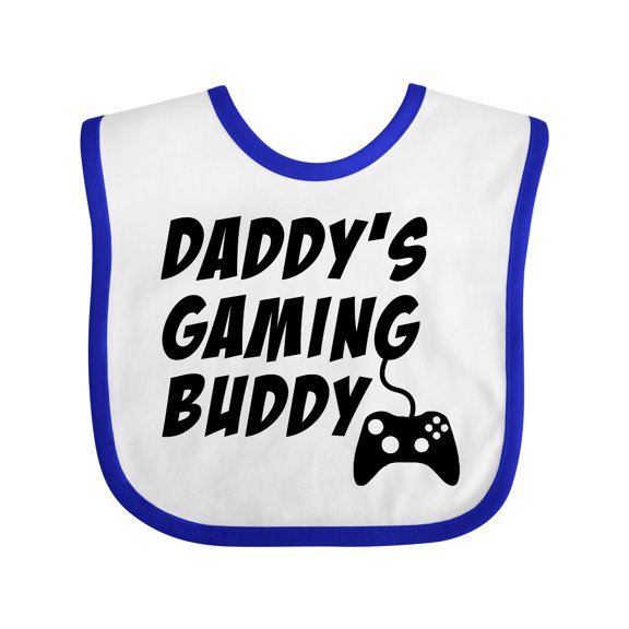Inktastic Daddy's Gaming Buddy with Controller Boys or Girls Baby Bib