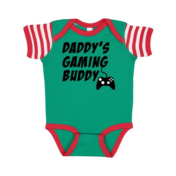 Inktastic Daddy's Gaming Buddy with Controller Boys or Girls Baby Bodysuit