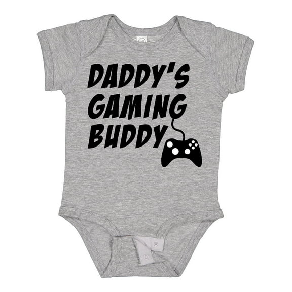 Inktastic Daddy's Gaming Buddy with Controller Boys or Girls Baby Bodysuit