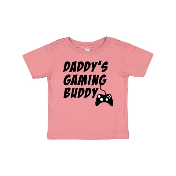 Inktastic Daddy's Gaming Buddy with Controller Boys or Girls Baby T-Shirt