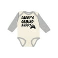 thumbnail image 1 of Inktastic Daddy's Gaming Buddy with Controller Boys or Girls Long Sleeve Baby Bodysuit, 1 of 5