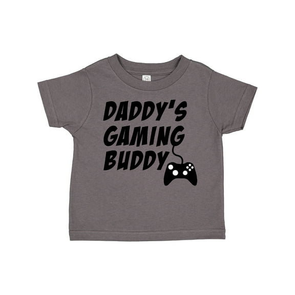 Inktastic Daddy's Gaming Buddy with Controller Boys or Girls Toddler T-Shirt