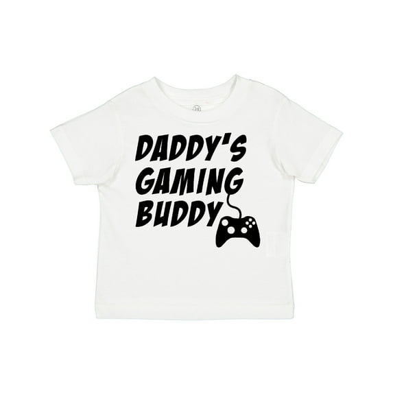 Inktastic Daddy's Gaming Buddy with Controller Boys or Girls Toddler T-Shirt