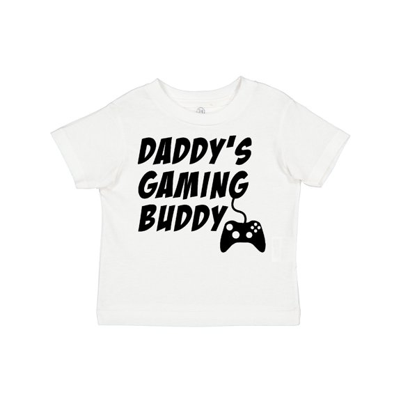 Inktastic Daddy's Gaming Buddy with Controller Boys or Girls Toddler T-Shirt