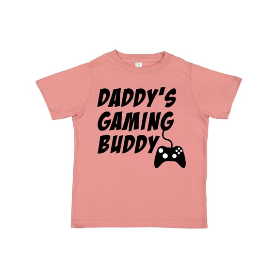 Inktastic Daddy's Gaming Buddy with Controller Boys or Girls Toddler T-Shirt