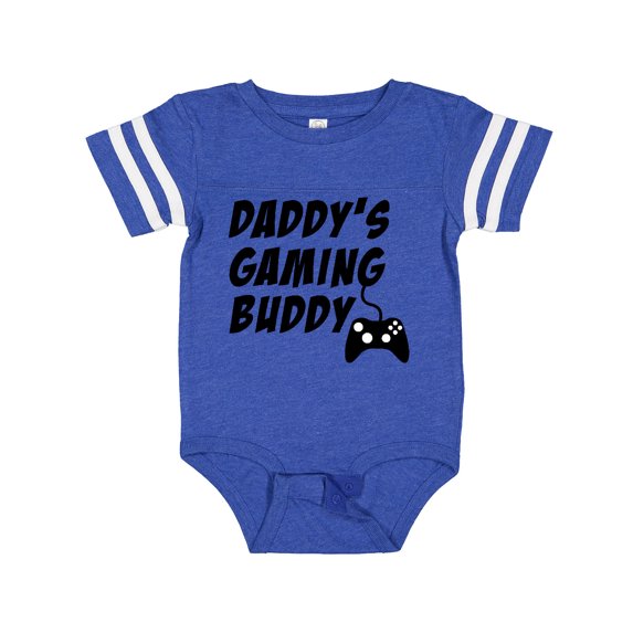 Inktastic Daddy's Gaming Buddy with Controller Gift Baby Boy or Baby Girl Bodysuit
