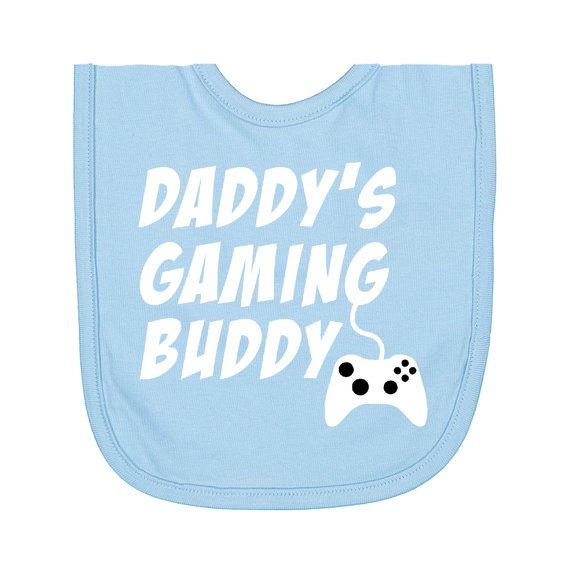 Inktastic Daddy's Gaming Buddy with Controller Newborn Bib