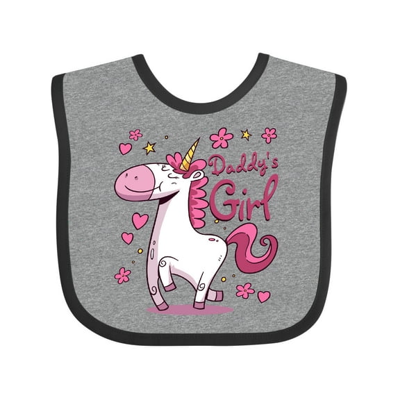 Inktastic Daddy's Girl Unicorn Girls Baby Bib
