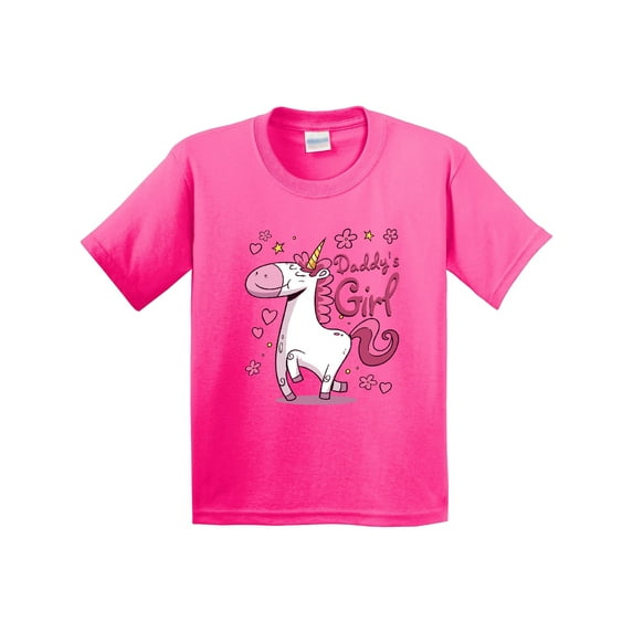 Inktastic Daddy's Girl Unicorn Youth T-Shirt