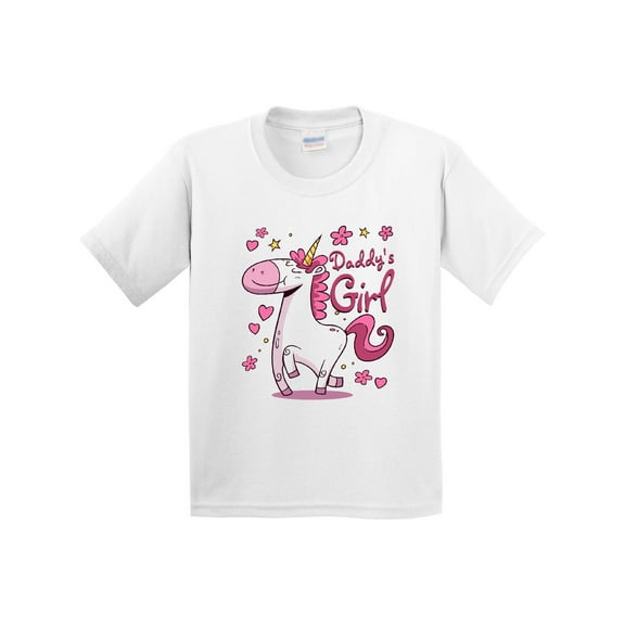 Inktastic Daddy's Girl Unicorn Youth T-Shirt