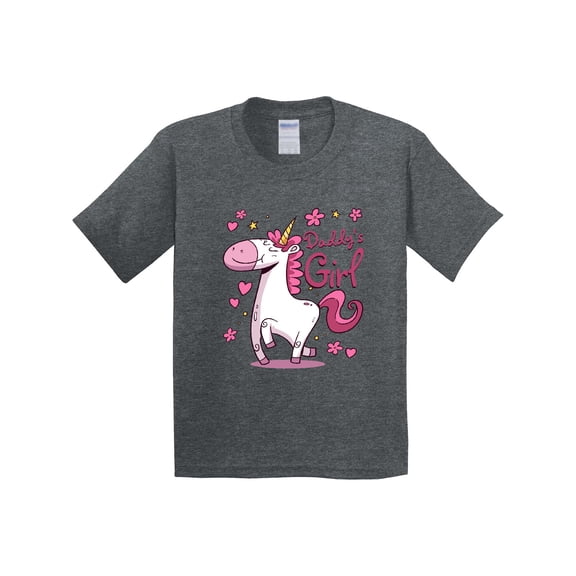 Inktastic Daddy's Girl Unicorn Youth T-Shirt