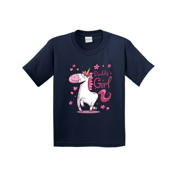 Inktastic Daddy's Girl Unicorn Youth T-Shirt