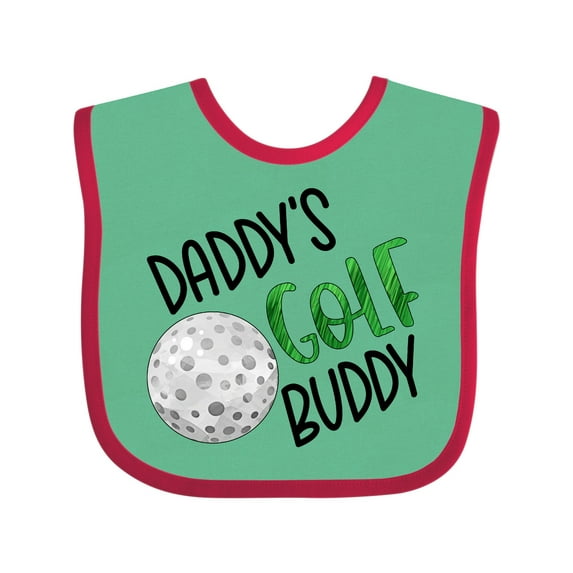 Inktastic Daddy's Golf Buddy with Golf Ball Boys or Girls Baby Bib