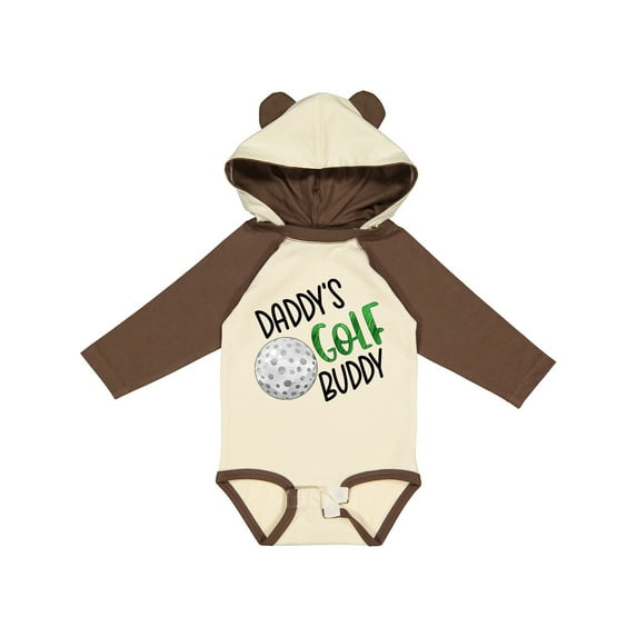 Inktastic Daddy's Golf Buddy with Golf Ball Boys or Girls Long Sleeve Baby Bodysuit