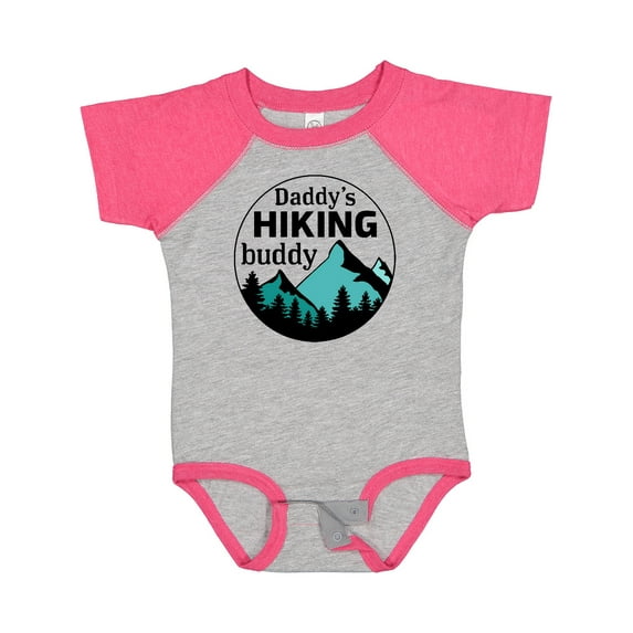 Inktastic Daddy's Hiking Buddy with Mountains and Trees Boys or Girls Baby Bodysuit