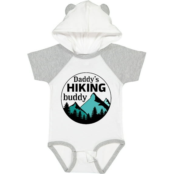 Inktastic Daddy's Hiking Buddy with Mountains and Trees Boys or Girls Baby Bodysuit