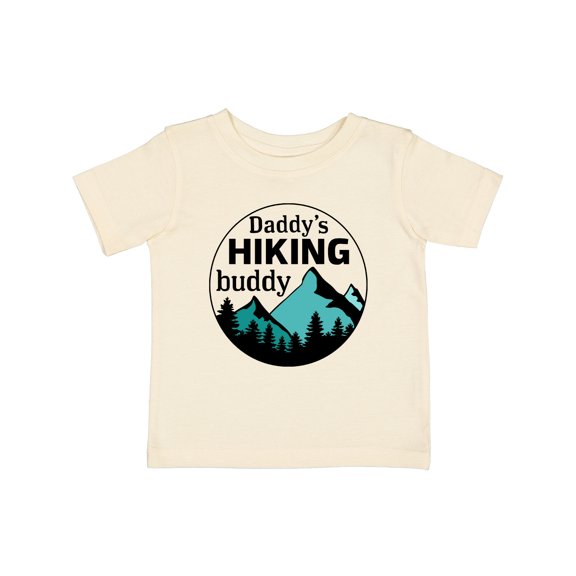Inktastic Daddy's Hiking Buddy with Mountains and Trees Boys or Girls Baby T-Shirt
