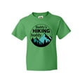thumbnail image 1 of Inktastic Daddy's Hiking Buddy with Mountains and Trees Youth T-Shirt, 1 of 5
