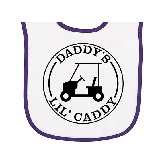 Inktastic Daddy's Lil Caddy Baby Terry Cloth Bib