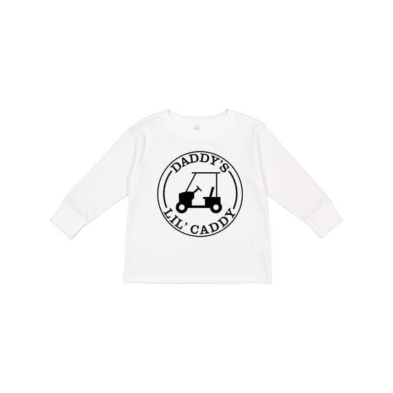 Inktastic Daddy's Lil Caddy Boys or Girls Long Sleeve Toddler T-Shirt