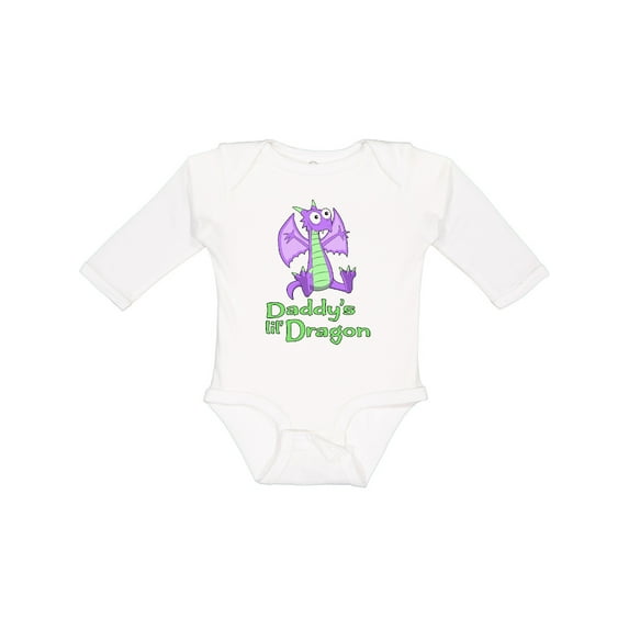 Inktastic Daddy's Lil' Dragon Boys or Girls Long Sleeve Baby Bodysuit