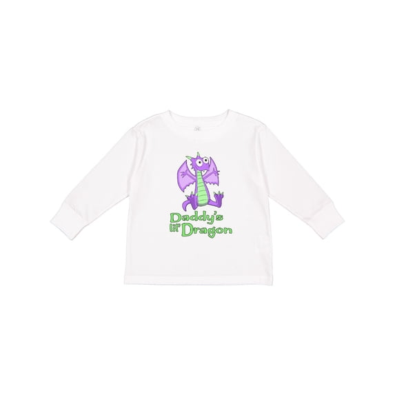 Inktastic Daddy's Lil' Dragon Boys or Girls Long Sleeve Toddler T-Shirt