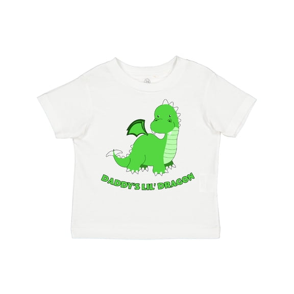 Inktastic Daddy's Lil' Dragon Cute Green Dragon Boys or Girls Toddler T-Shirt