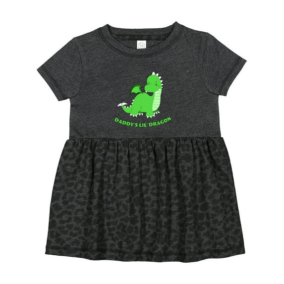 Inktastic Daddy's Lil' Dragon Cute Green Dragon Girls Baby Dress
