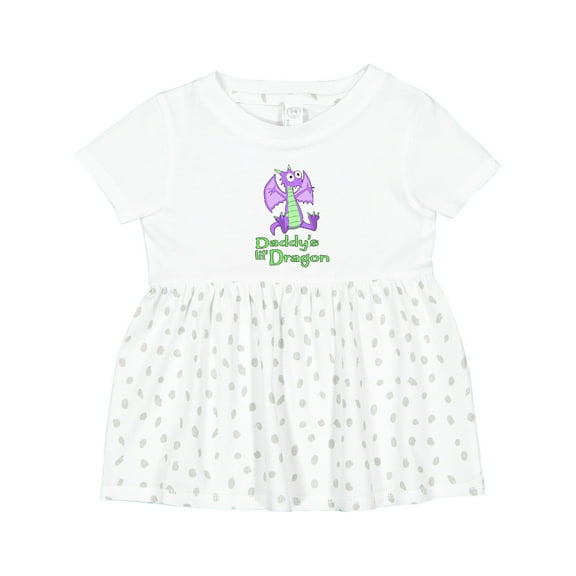 Inktastic Daddy's Lil' Dragon Girls Baby Dress