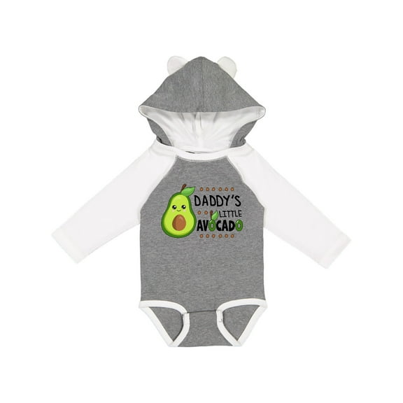 Inktastic Daddy's Little Avocado with Cute Baby Avocado Boys or Girls Long Sleeve Baby Bodysuit