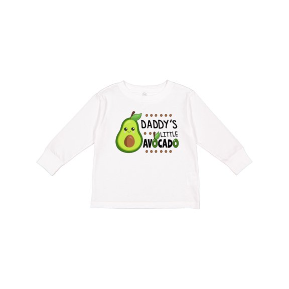 Inktastic Daddy's Little Avocado with Cute Baby Avocado Boys or Girls Long Sleeve Toddler T-Shirt