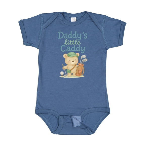 Inktastic Daddy's Little Caddy Bear Golf Theme Boys or Girls Baby Bodysuit