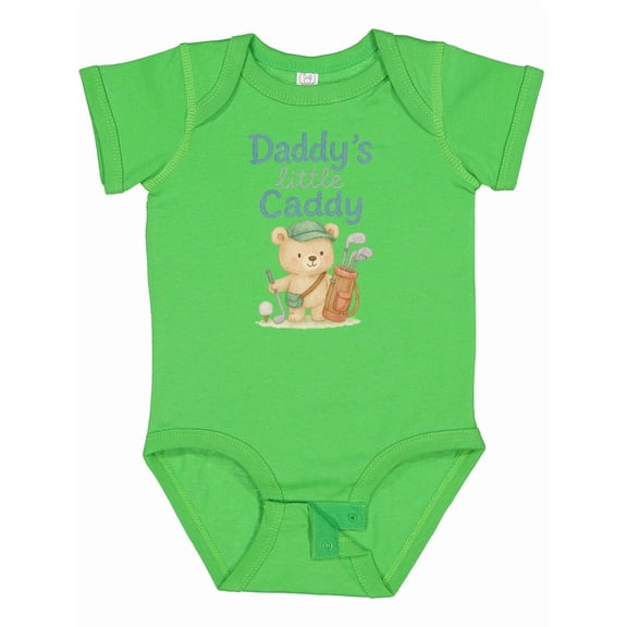 Inktastic Daddy's Little Caddy Bear Golf Theme Boys or Girls Baby Bodysuit
