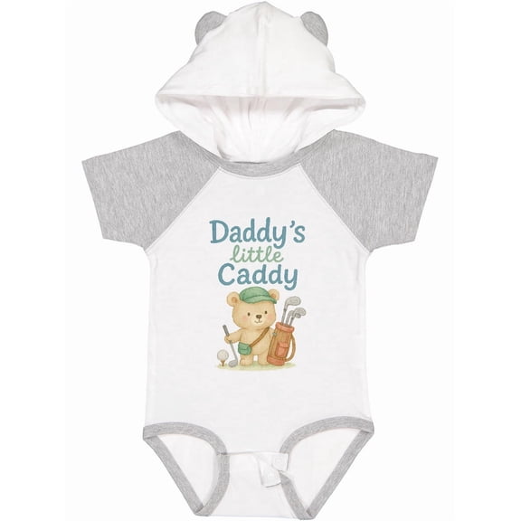 Inktastic Daddy's Little Caddy Bear Golf Theme Boys or Girls Baby Bodysuit