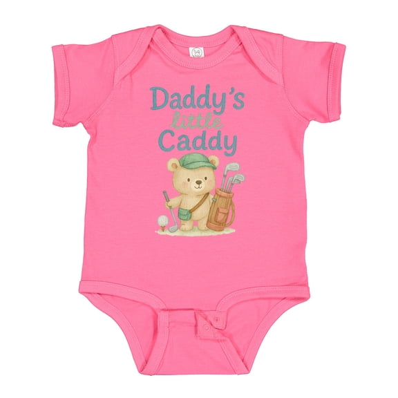 Inktastic Daddy's Little Caddy Bear Golf Theme Boys or Girls Baby Bodysuit