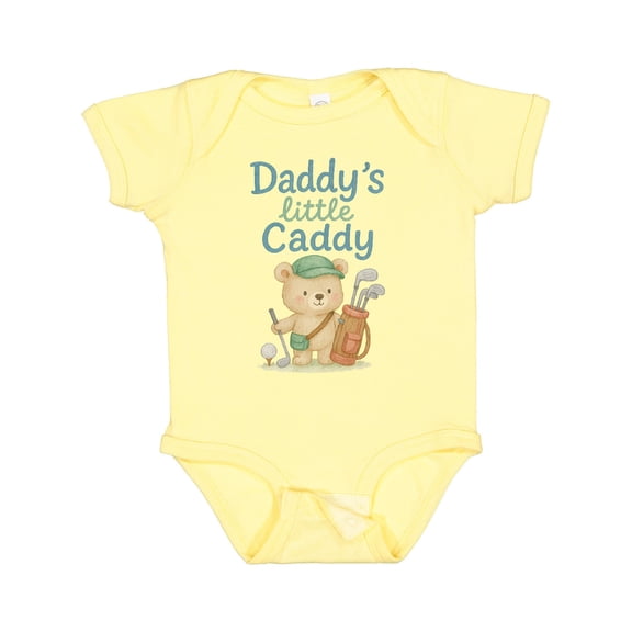 Inktastic Daddy's Little Caddy Bear Golf Theme Boys or Girls Baby Bodysuit