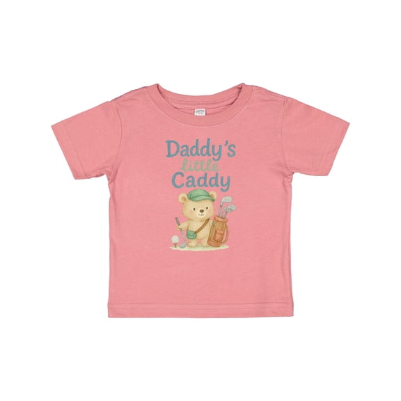 Inktastic Daddy's Little Caddy Bear Golf Theme Boys or Girls Baby T-Shirt